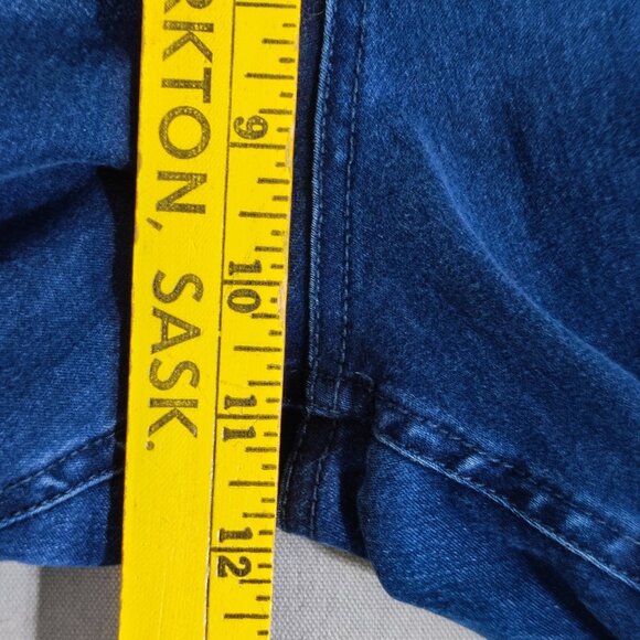 Kenneth Cole Reaction jeans women's size 14 dark wash blue skinny straight leg - Picture 13 of 14